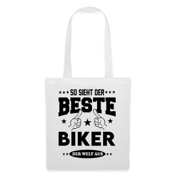 Biker Die Beste Berufe Shirt Sterne Arbeit Job - Stoffbeutel - Weiß - Vorne