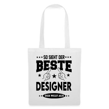 Designer Der Beste der Welt Berufe  Arbeit - Stoffbeutel - Weiß - Vorne