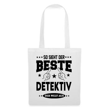 Detektiv Der Beste der Welt Berufe  Arbeit - Stoffbeutel - Weiß - Vorne