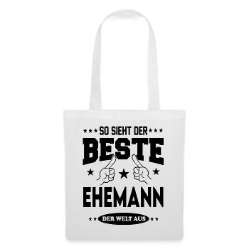 Ehemann Der Beste der Welt Hochzeit Paare Love - Stoffbeutel - Weiß - Vorne