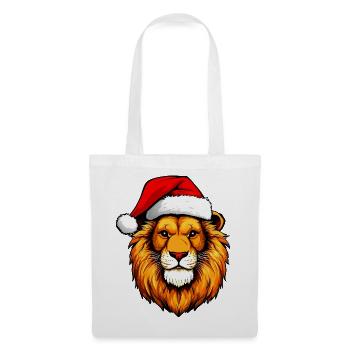 Weihnachten Löwe - Stoffbeutel - Weiß - Vorne