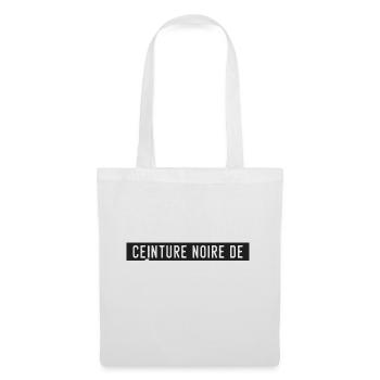 ceinture noire de petanque cadeau humour pétanque - Sac en tissu - blanc - Devant