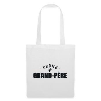 Promu Grand-père - Cadeau Naissance - Sac en tissu - blanc - Devant