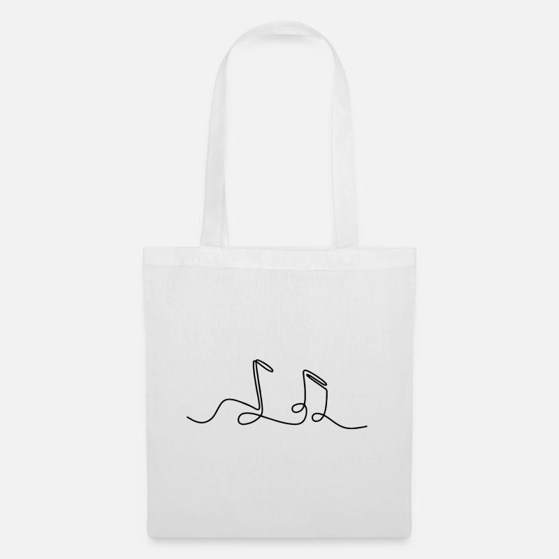 00235 musical notes - Tote Bag - white