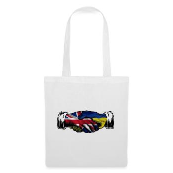 Je me tiens avec l’Ukraine Uk Drapeau britannique - Sac en tissu - blanc - Devant