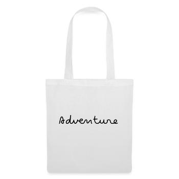 Abenteuer Adventure Schriftzug einfach Hipster - Stoffbeutel - Weiß - Vorne
