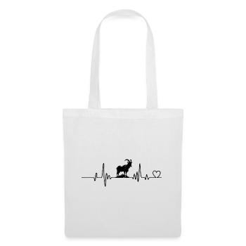Battement de cœur de la chèvre - Sac en tissu - blanc - Devant