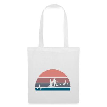 Randonnée au coucher du soleil - Sac en tissu - blanc - Devant