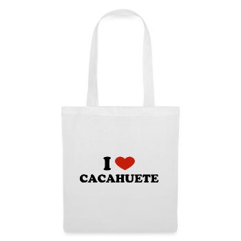 I Love Cacahuète - Sac en tissu - blanc - Devant