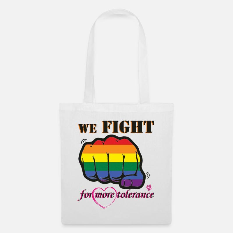 we fight for tolerance - Stoffbeutel - Weiß