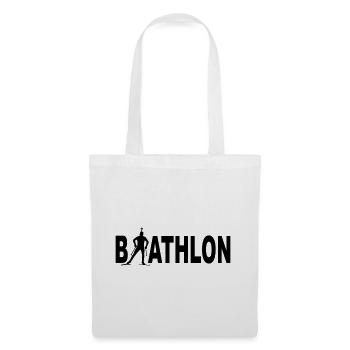 Biathlon, ski de fond, ski de fond - Sac en tissu - blanc - Devant