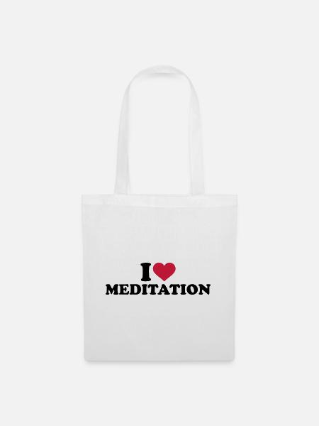 Meditation - Stoffbeutel - Weiß