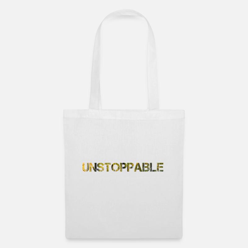 Unstoppable Warrior Mindset Bold Statement Design - Sac en tissu - blanc