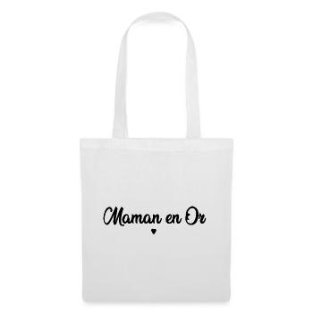 Maman en or cadeau fête des mères - Sac en tissu - blanc - Devant