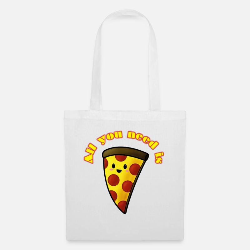 Pizza - Stoffbeutel - Weiß