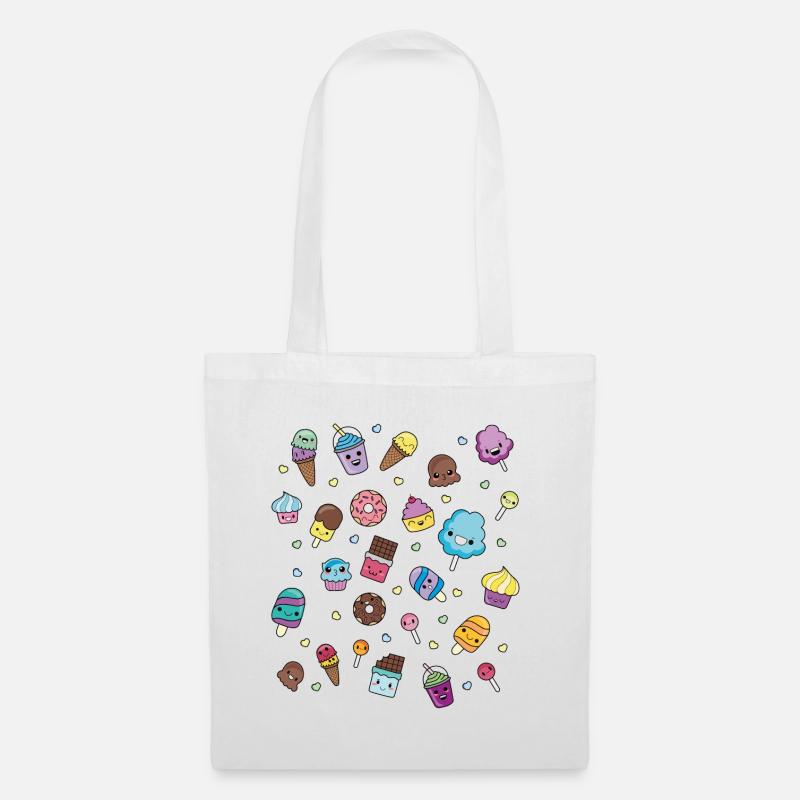 Kawaii doodle - sweets - Tote Bag - white