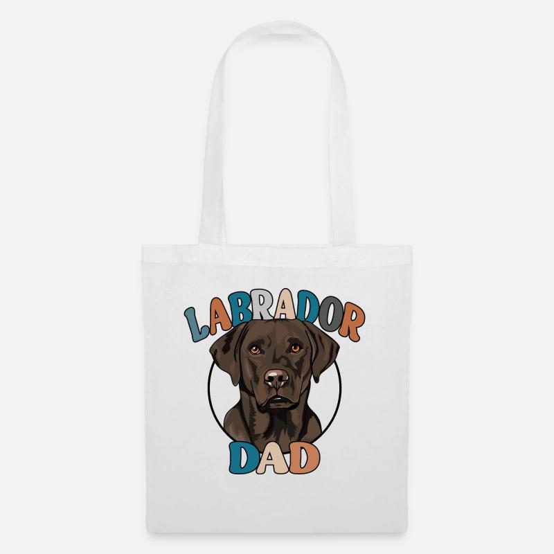 Chocolate Labrador Dad Hunde Hund Labbi Wilsigns - Stoffbeutel - Weiß