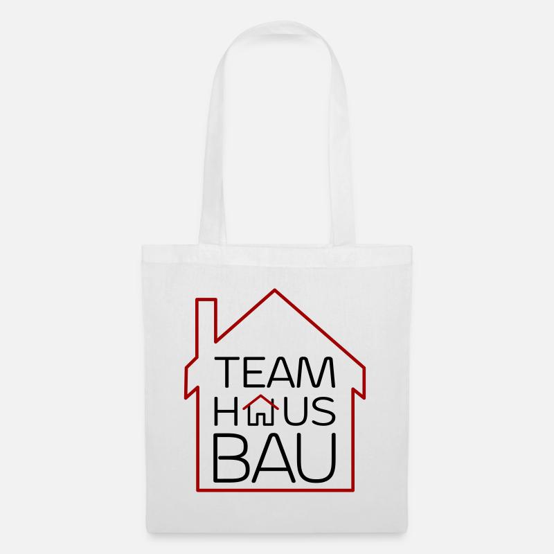 Team Hausbau - Stoffbeutel - Weiß