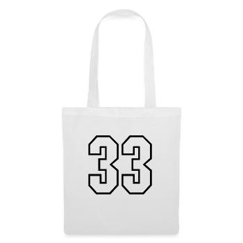 33 years jersey number 33 t-shirt sports jersey 33 - Tote Bag - white - Front