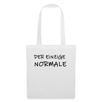 Der einzige Normale - Stoffbeutel - Weiß - Vorne