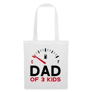 PAPA DE 3 ENFANTS FÊTE DES PÈRES - Sac en tissu - blanc - Devant