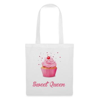 Sweet Queen Cupcake - Stoffbeutel - Weiß - Vorne