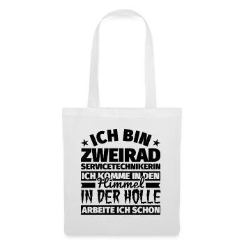 Zweirad-Servicetechnikerin Geschenk lustig Himmel - Stoffbeutel - Weiß - Vorne