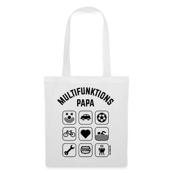 Multifunktions Papa (9 Icons) - Stoffbeutel - Weiß - Vorne
