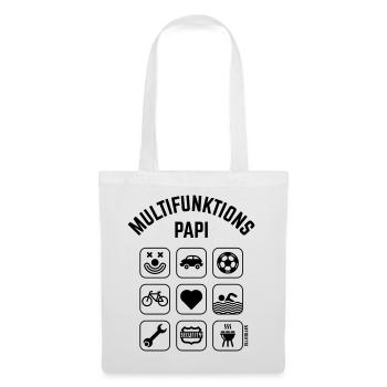 Multifunktions Papi (9 Icons) - Stoffbeutel - Weiß - Vorne