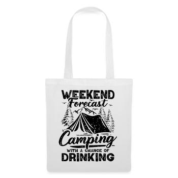 Camping Forecast Beer Tent Mountains Hiking Camper - Tote Bag - white - Front