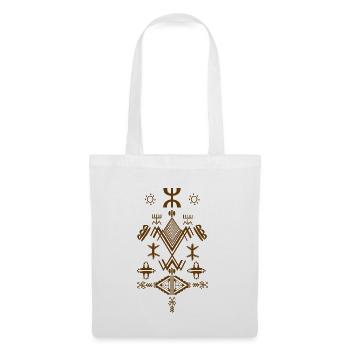 Motifs berbères AMAZIGH - Sac en tissu - blanc - Devant