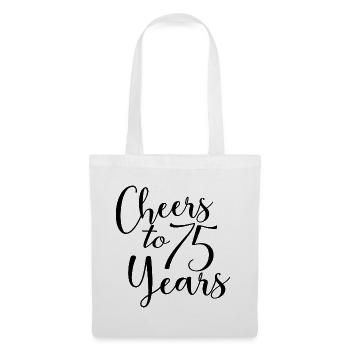 Vive les 75 ans du 75e anniversaire - Sac en tissu - blanc - Devant
