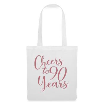 Prost auf 90 Jahre 90. Geburtstag - Stoffbeutel - Weiß - Vorne