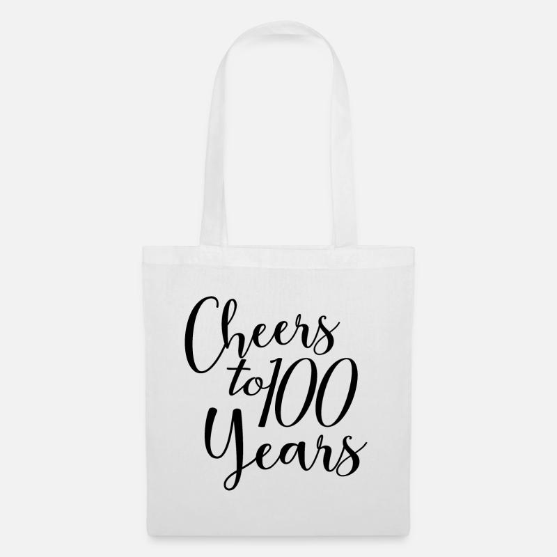 Skål for 100 års 100-års fødselsdag - Mulepose - hvid