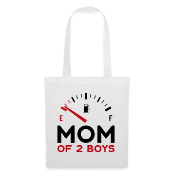 MAMAN DE 2 GARÇONS - Sac en tissu - blanc - Devant