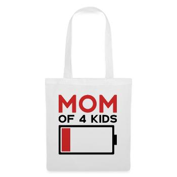 MAMAN DE 4 ENFANTS - Sac en tissu - blanc - Devant