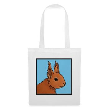 Squirrel Illustration Blue - Tote Bag - white - Front