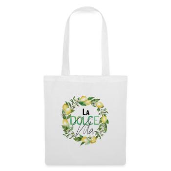 La Dolce Vita - Sac en tissu - blanc - Devant
