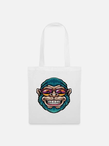 Cooler Gorilla - Stoffbeutel - Weiß