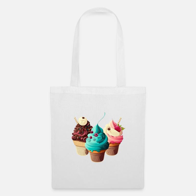 Cupcakes - Stoffbeutel - Weiß