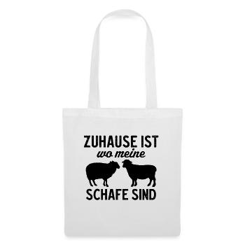 Zuhause ist wo meine Schafe sind - Stoffbeutel - Weiß - Vorne