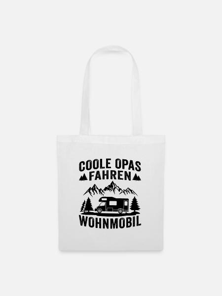 coole opas fahren wohnmobil - Stoffbeutel - Weiß