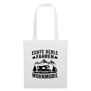 Echte Kerle fahren wohnmobil - Stoffbeutel - Weiß - Vorne