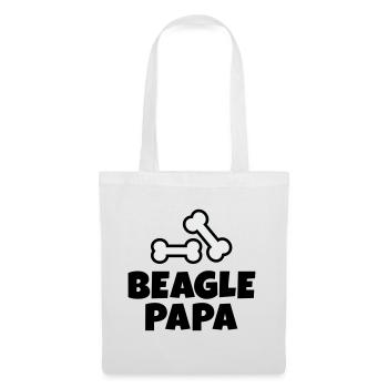Beagle Papa - Stoffbeutel - Weiß - Vorne