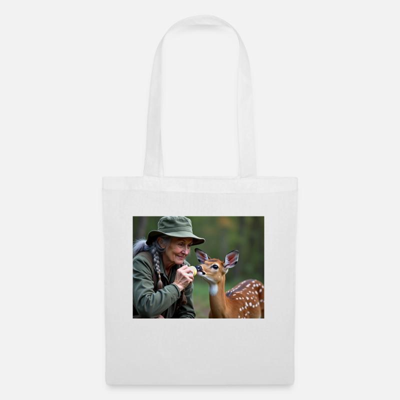 FORESTER feeds BAMBI - Tote Bag - white