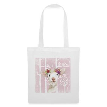 Forest friends in the pink fairytale forest - The sweet lamb - Tote Bag - white - Front