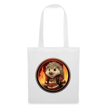 Firefighter Hedgehog - Tote Bag - white - Front