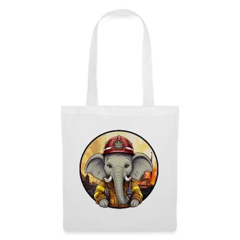 Brigade de pompiers d’éléphants - Sac en tissu - blanc - Devant