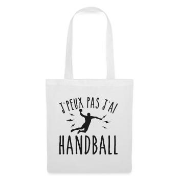 Ich kann nicht haben, Handball, Humor, Sport - Stoffbeutel - Weiß - Vorne