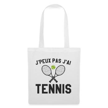 Je Peux Pas J'ai Tennis Cadeau Joueur De Tennis - Sac en tissu - blanc - Devant